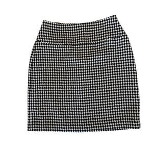 Talbots Black and White Check Wool Pencil Skirt - Size 10